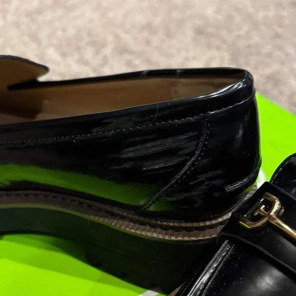 Sam Edelman Black Loafers with Gold Accents - Picture 4 of 6